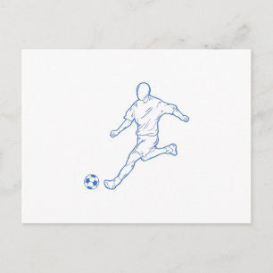 Fußballspieler Postkarte