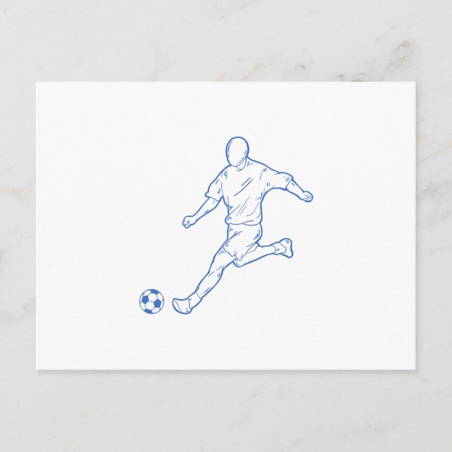 Fußballspieler Postkarte (Vorderseite)