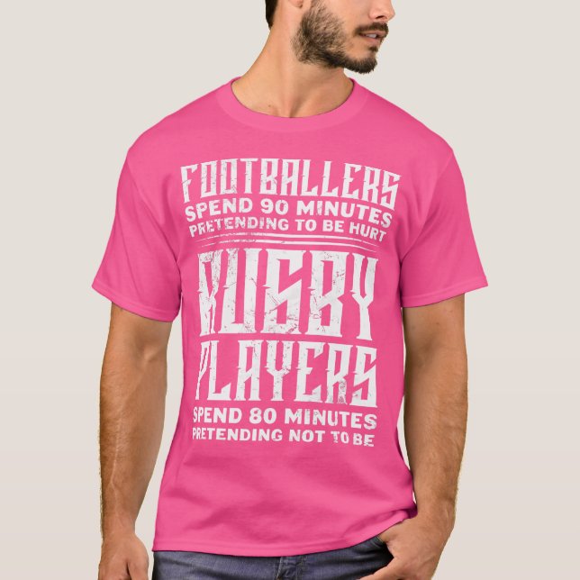 Fußballspieler Rugby Players Rugger Sportteam Dist T-Shirt (Vorderseite)