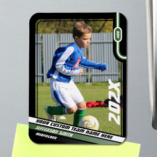 Fußballspieler-Sammelkarten in Schwarzgrün Magnet