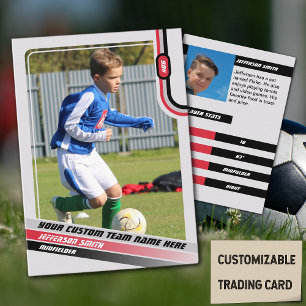 Fußballspieler-Sammelkarten Lichtgrau Rot Telefonnummerkarte