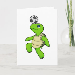 Fußballspieler Schildkröte Fußball Karte