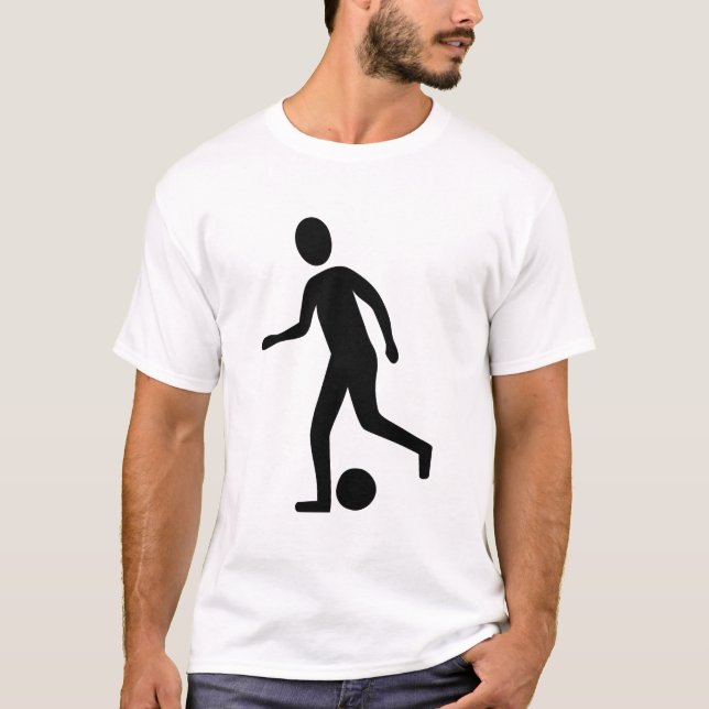 Fußballspieler - Schwarz T-Shirt (Vorderseite)