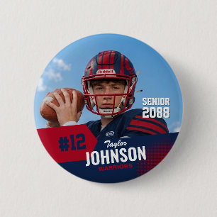 Fußballspieler Senior Night benutzerdefinierte Spo Button