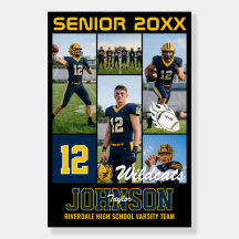 Fußballspieler Senior Night Foto-Collage Sport