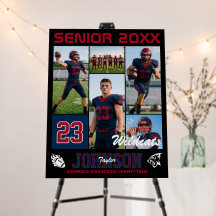 Fußballspieler Senior Night Foto-Collage Sport