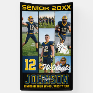 Fußballspieler Senior Night Foto-Collage Sport Banner