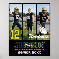 Fußballspieler Senior Night Foto-Collage Sport
