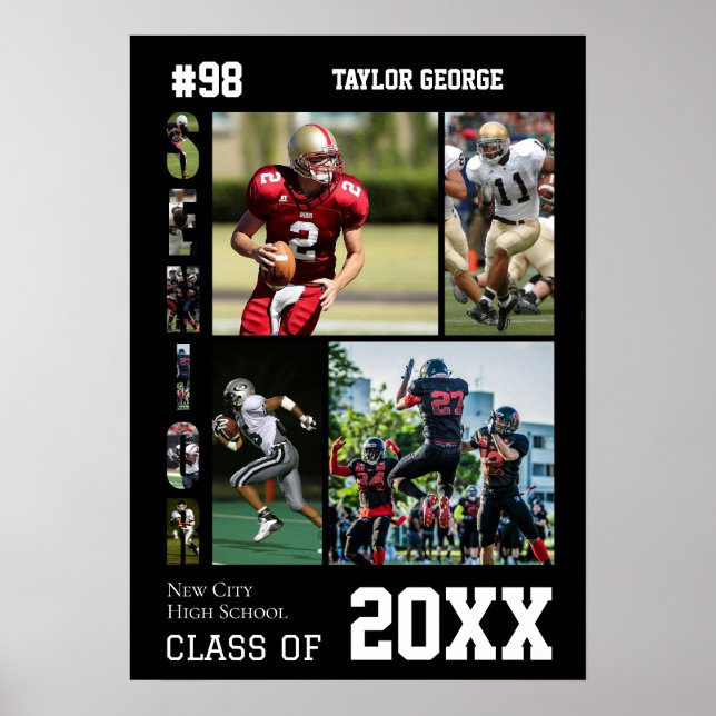 Fußballspieler Senior Night High School Poster (Vorne)