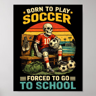 Fußballspieler-Shirt für Jungen, lustig beim Fußba Poster