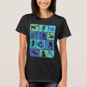 Fußballspieler Spieler Trainer Fan Kind Mann Retro T-Shirt