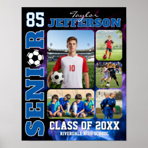 Fußballspieler Sport Senior Night Foto-Collage Poster
