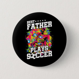 Fußballspieler Sport Vater Papa Fan Geschenk Button