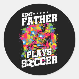 Fußballspieler Sport Vater Papa Fan Geschenk Runder Aufkleber