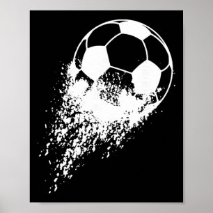Fußballspieler Sport Vintage Männer Jungen Fußball Poster