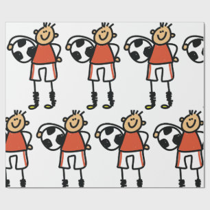 Fußballspieler-Strichmännchen Fußballspieler Geschenkpapier