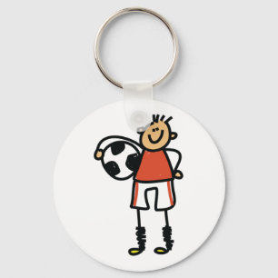 Fußballspieler-Strichmännchen Schlüsselanhänger
