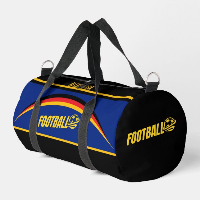Fußballspieler, Team, Geburtstagsgeschenk, deutsch Duffle Bag (Linke Seite)