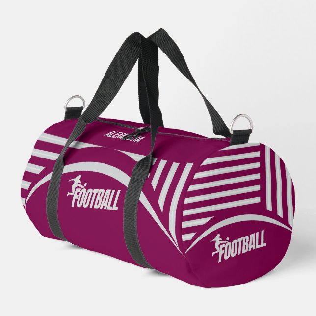 Fußballspieler, Team, Geburtstagsgeschenk Duffle T Bag (Linke Seite)