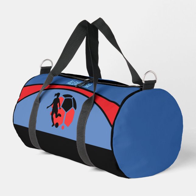 Fußballspieler, Team, Geburtstagsgeschenk Duffle T Bag (Linke Seite)