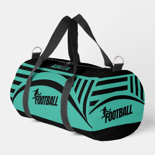 Fußballspieler, Team, Geburtstagsgeschenk Duffle T Bag (Linke Seite)