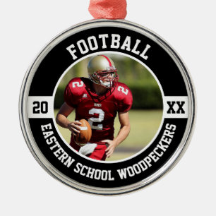 Fußballspieler-Team-High-School-Senior-Night-Team Ornament Aus Metall