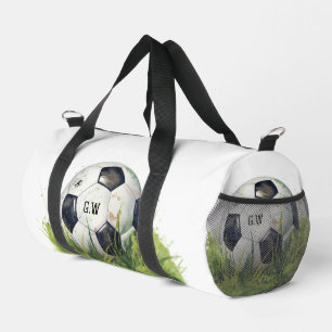 Fußballspieler Trainer Ball realistisch Anfangsbuc Duffle Bag