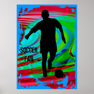 Fußballspieler und Radikalschleier Poster