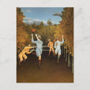 Fußballspieler von Henri Rousseau Postkarte
