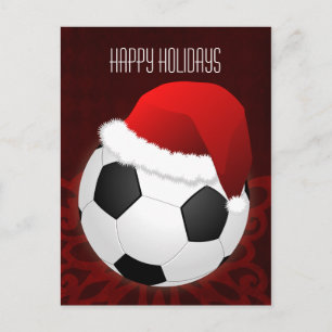 Fußballspieler Weihnachtskarten Feiertagspostkarte