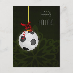 Fußballspieler Weihnachtskarten Feiertagspostkarte