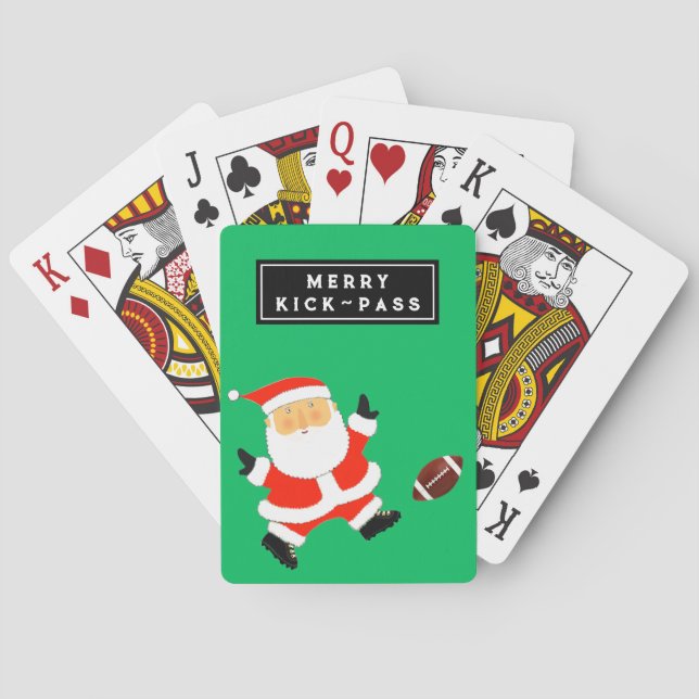 Fußballspieler-Weihnachtsstrumpf Spielkarten (Rückseite)