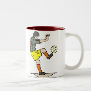 Fußballspieler Zweifarbige Tasse