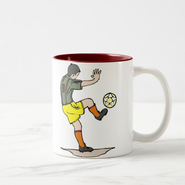 Fußballspieler Zweifarbige Tasse (Rechts)