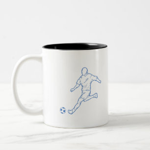 Fußballspieler Zweifarbige Tasse
