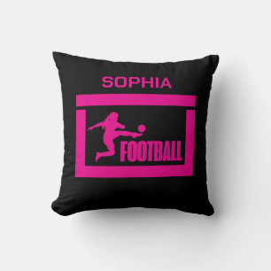 Fußballspielerin Girl, Geburtstagsmarenteam Kissen