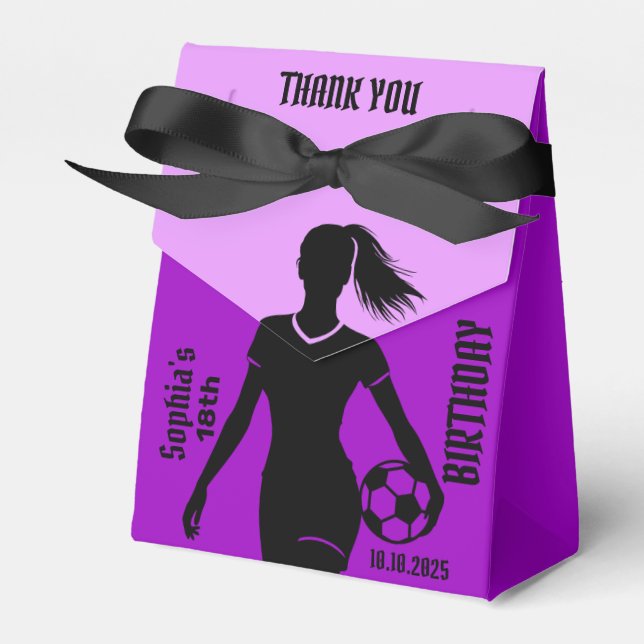 Fußballspielerin Mädchen, Football Girl Team Geschenkschachtel (Vorderseite)
