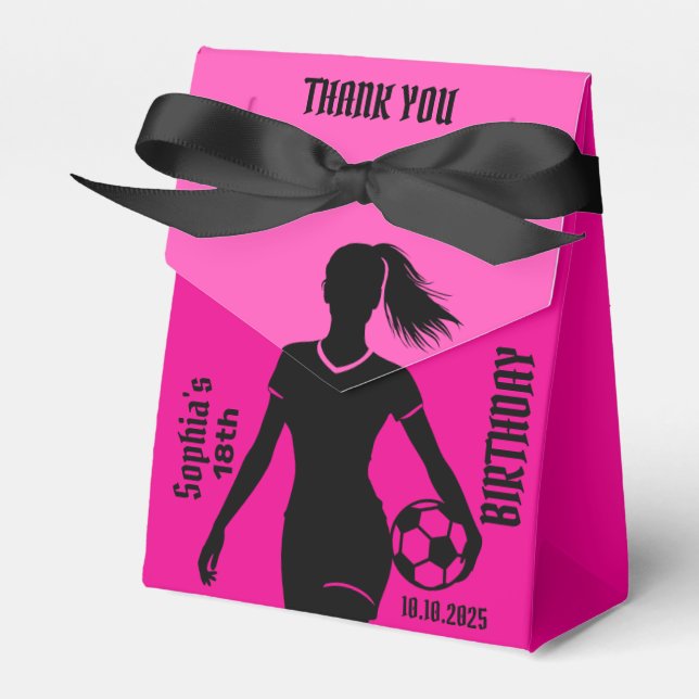 Fußballspielerin Mädchen, Football Girl Team Geschenkschachtel (Vorderseite)