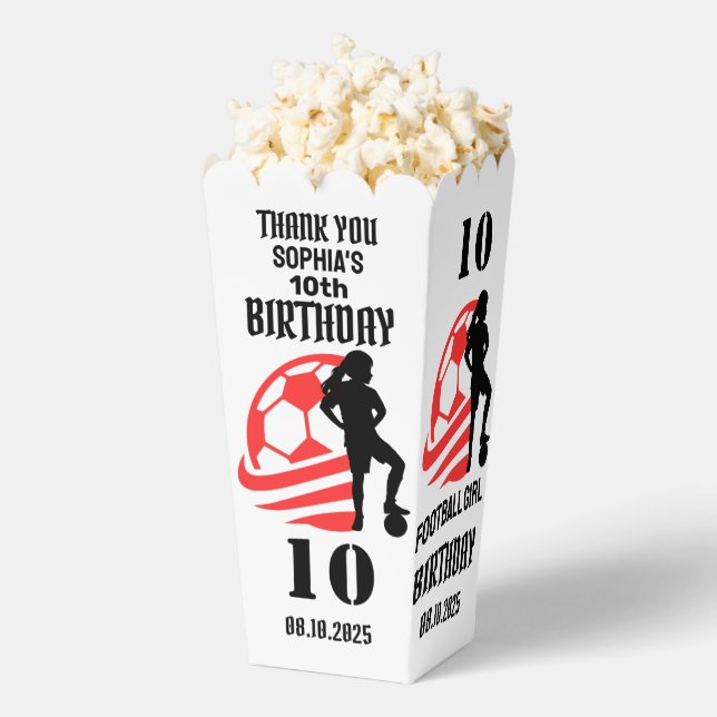 Fußballspielerin Mädchen, Fußball Girl Team Gefall Geschenkschachtel (Geplatzt)