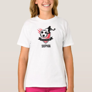 Fußballspielerin Mädchen, Fußball Girl Team Gefall T-Shirt