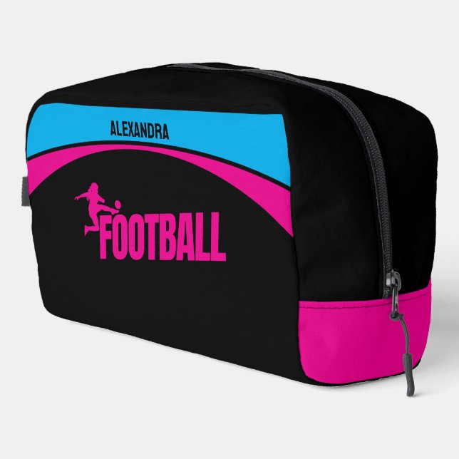 Fußballspielerinnen, Mädchen Geburtstagsgeschenk Waschbeutel (Rechte Ecke)