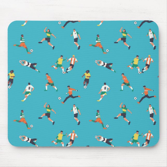 Fußballspielermuster Mousepad (Vorne)
