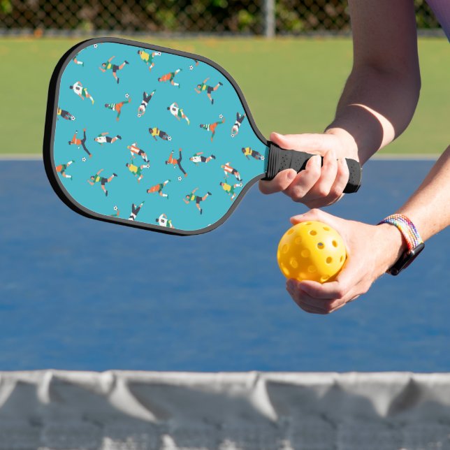 Fußballspielermuster Pickleball Schläger (InSitu)