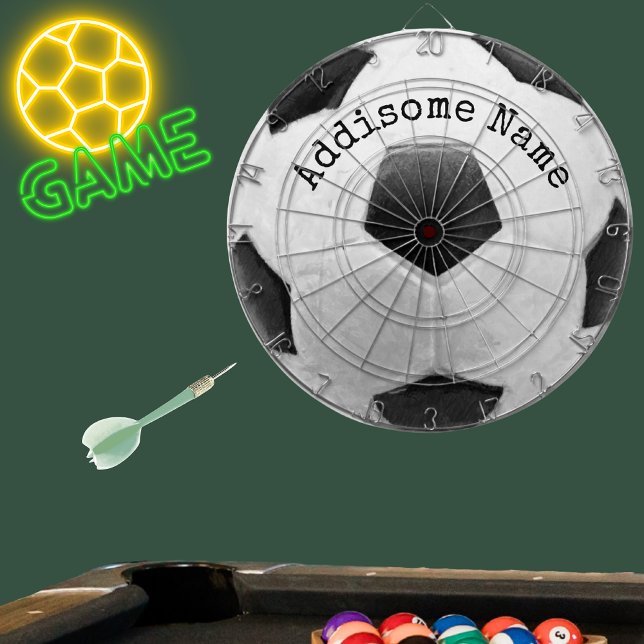 Fußballspielsaal Schwarzer und weißer Ball Dartscheibe (Von Creator hochgeladen)