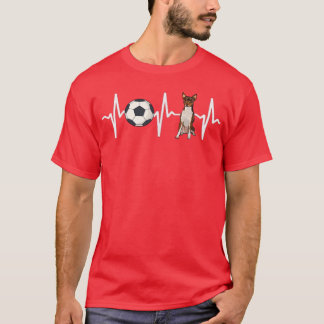 Fußballspielzeug für Terrier Heartbeat T-Shirt