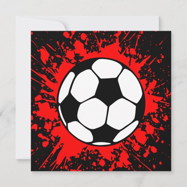 Fußballsplatz Einladung (Vorderseite)