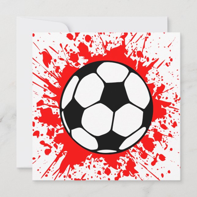 Fußballsplatz Einladung (Vorderseite)