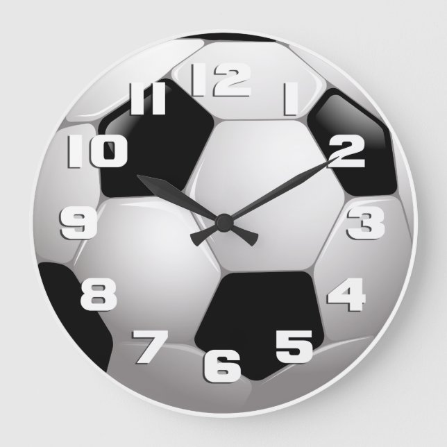 Fußballsport Große Wanduhr (Vorderseite)