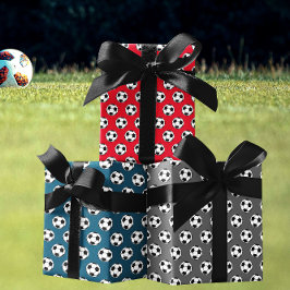 Fußballsport-Party Geschenkpapier Set