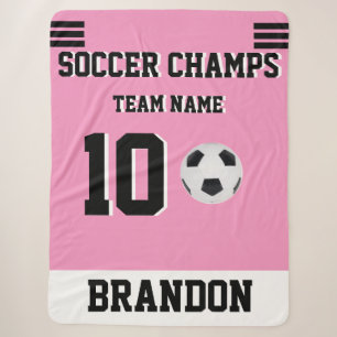 Fußballsport rosa personalisierter Spieler Tor Sherpadecke